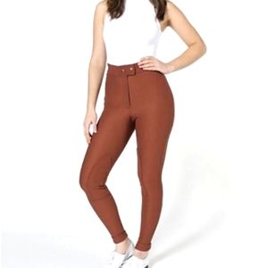 American Apparel Rust Brown Riding Pants Size M